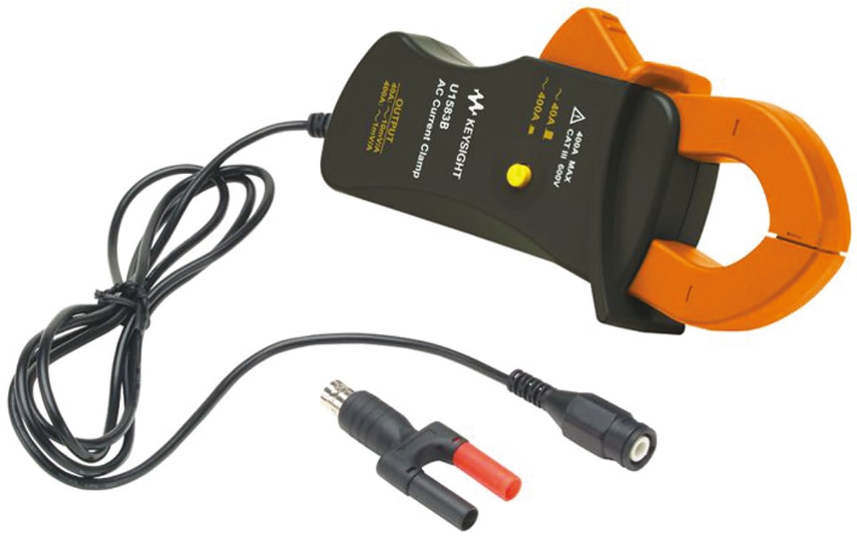 Keysight Technologies U1583B Multimeter Current Clamp Adapter, AC Adapter, 400A ac Max, BNC to Banana Plug, Current