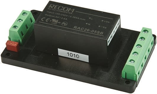 Recom Encapsulated, Switching Power Supply, 12V dc, 1.66A, 20W
