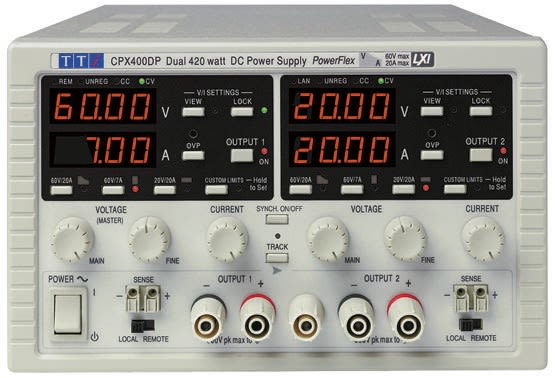 Aim-TTi Bench Power Supply, 840W, 2 Output, 0 → 60V, 0 → 20A With RS Calibration