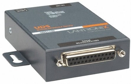 Lantronix Serial Device Server, 1 Ethernet Port, 1 Serial Port, RS232, RS422, RS485 Interface, 921.6kbit/s Baud Rate