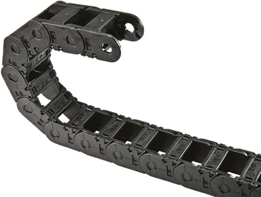 Igus 2400, e-chain Black Cable Chain - Flexible Slot, W73 mm x D35mm, L1m, 100 mm Min. Bend Radius, Igumid G