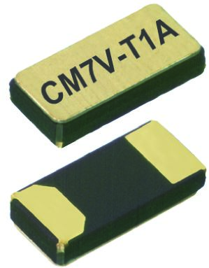kristály 32.768kHz, ±10PPM, 2-tüskés, SMD, 3.2 x 1.5 x 0.65mm cikkszám: Micro Crystal CM7V-T1A 32.768kHz 9pF +/-10ppm