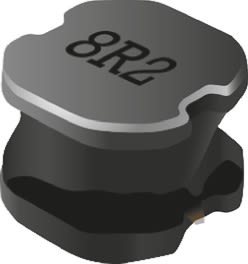 Inductance bobinée CMS, 68 μH, 0.9A max , 6045, dimensions 6 x 6 x 4.5mm, Blindé, série SRN6045