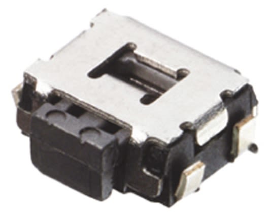 Interruptor táctil tipo Placa de empuje, Negro, contactos Monopolar de una vía (SPST) 1.35mm