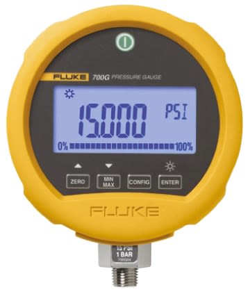 Fluke G 1/4 Digital Pressure Gauge 340bar, Fluke-700G30, RS232, RS Calibration, -0.97bar min.
