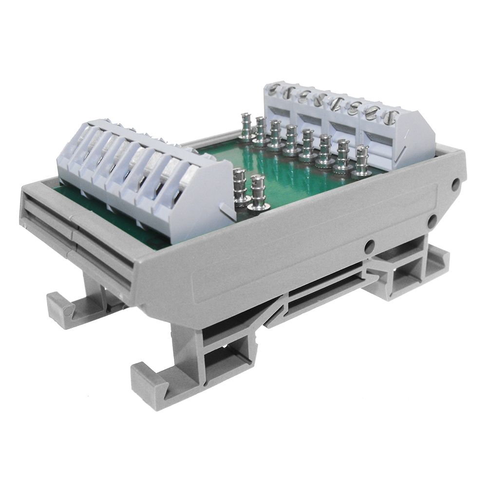 CAMDENBOSS 8-Contact Interface Module, Screw Terminal Connector, DIN Rail Mount, 1A