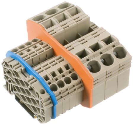 RS PRO End Cover for Use with ZRKD Double Level Terminal Block, ZSLD Double Level Terminal Block
