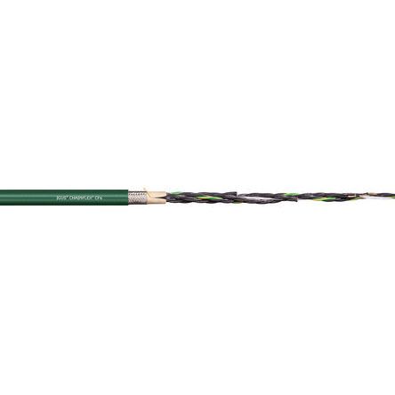 Igus chainflex CF6 Control Cable, 4 Cores, 0.25 mm², Screened, 25m, Green PVC Sheath, 24 AWG