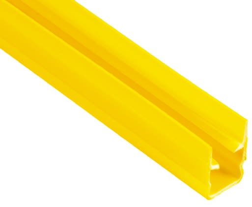 RS PRO, Yellow PP Cover Strip, 8mm groove size, 2m length