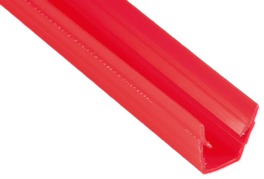 RS PRO, Red PP Cover Strip, 8mm groove size, 2m length