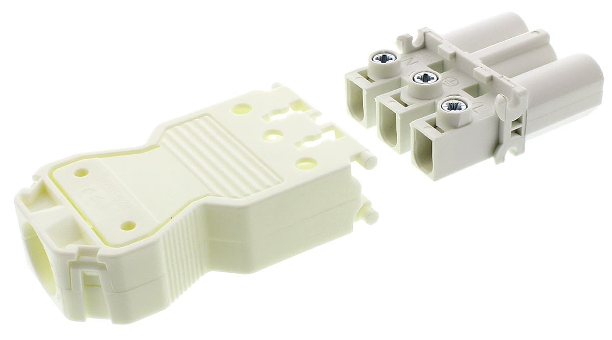 Wieland, GST18i3 Male 3 Pole Mini Connector, Cable Mount, with Strain Relief, Rated At 20A, 250 V