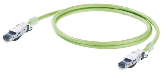 Weidmuller Cat5 Ethernet Cable Straight, RJ45 to Straight RJ45, SF/UTP Shield, Green PUR Sheath, 0.5m