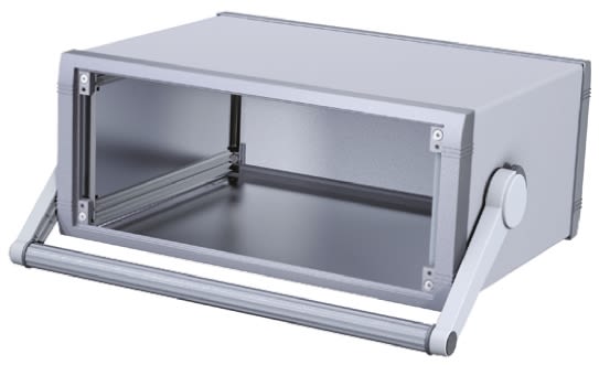 METCASE Unimet-Plus Grey Aluminium Instrument Case, 351.62 x 263.29 x 150.7mm