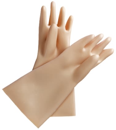 Facom Beige Electrical Electricians Gloves, Size 10, Large, Latex Lining