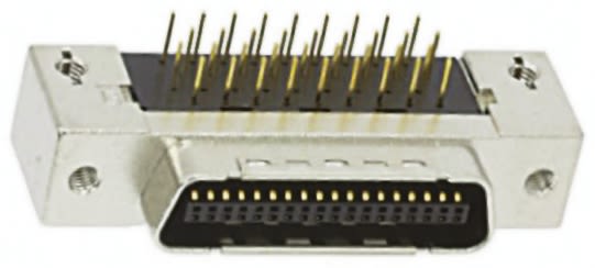 3M Mikro Sub-D Print-Steckverbinder, Stecker, Rechtwinklig, 20-polig / Raster 1.27mm, Durchsteckmontage