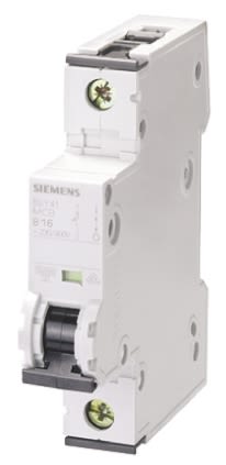 Siemens Sentron 5SY4 MCB, 1P Poles, 2A Curve D, 230V AC, 10 kA Breaking Capacity, MCB