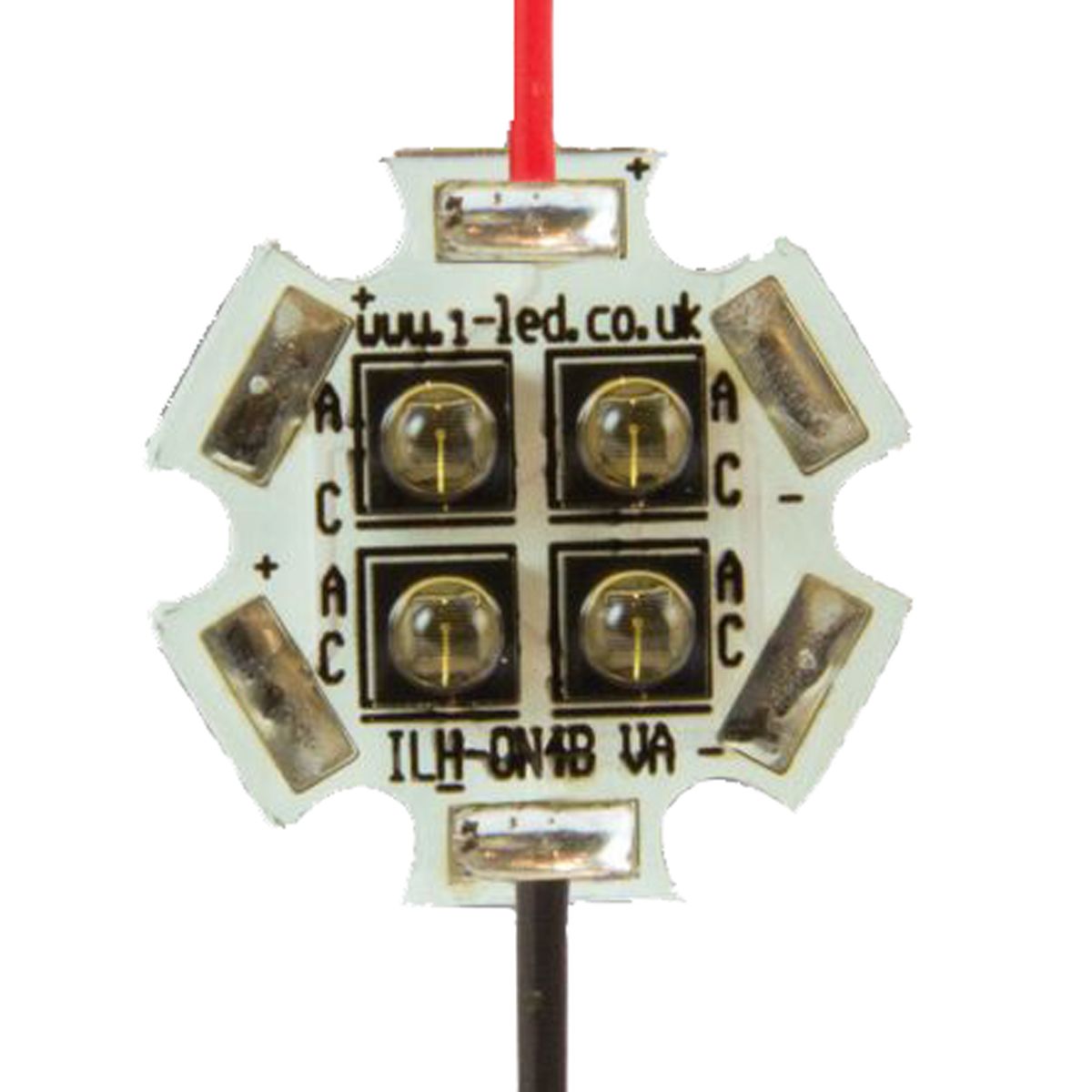 ILS, OSLON Black PowerStar IR-LED Array, PCB 4120mW, 850nm, 4280 mW, ±45°, 2-Pin, Oberflächenmontage 4-LEDs