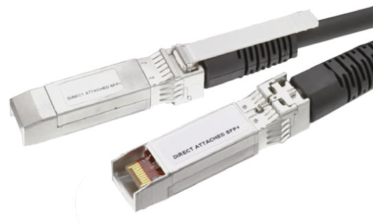 TE Connectivity Ethernetkabel, 2m, Schwarz, A SFP+ Male, B SFP+