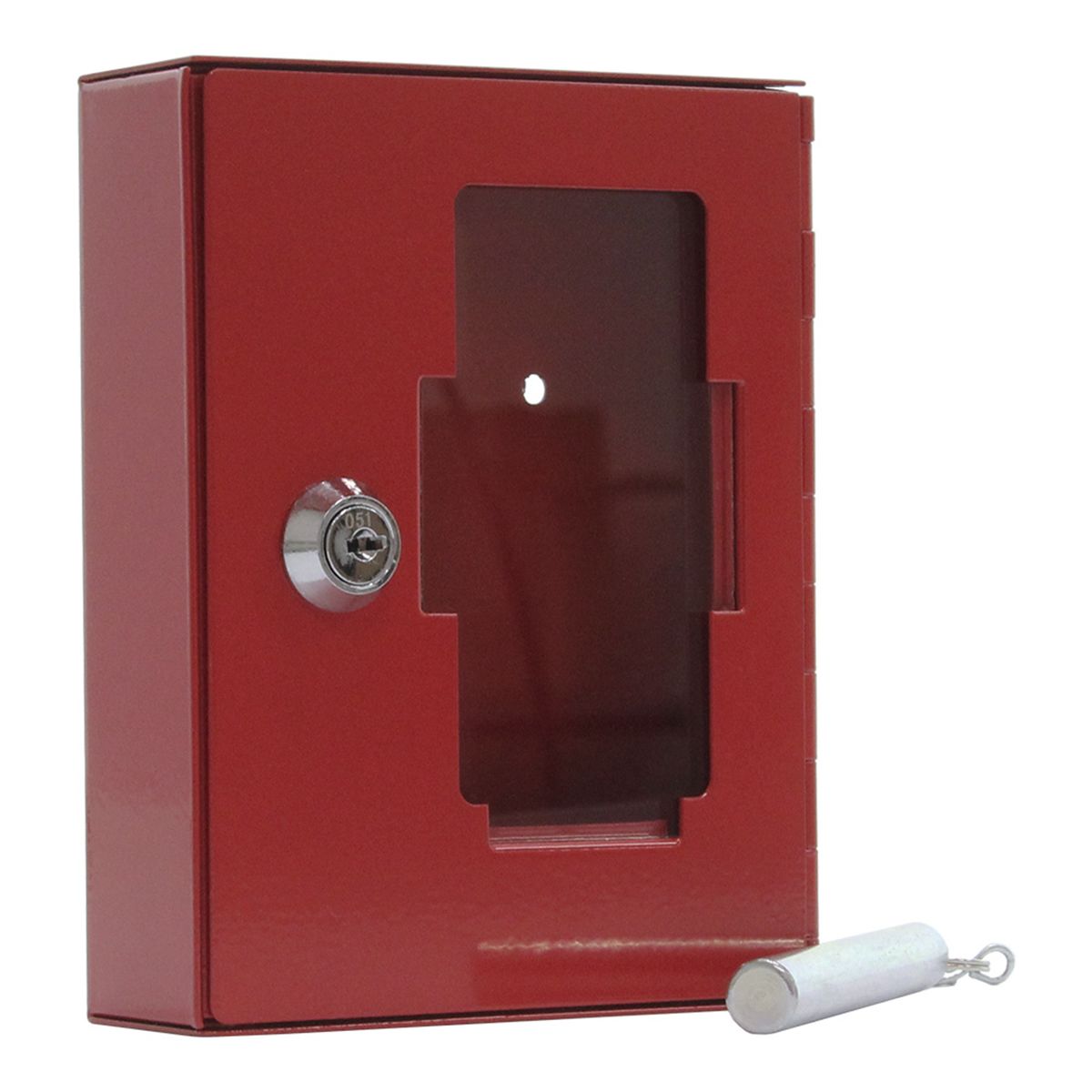 Rottner Comsafe Rot Stahl Schlüsselschrank mit Schlüsselschloß für 1 Schlüssel, B 120mm, H 150 mm, Wandmontage