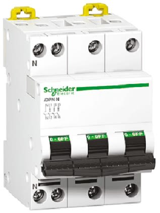 Schneider Electric iDPN MCB Leitungsschutzschalter Typ C 40A 400V, Abschaltvermögen 10 kA Acti 9 DIN-Schienen-Montage