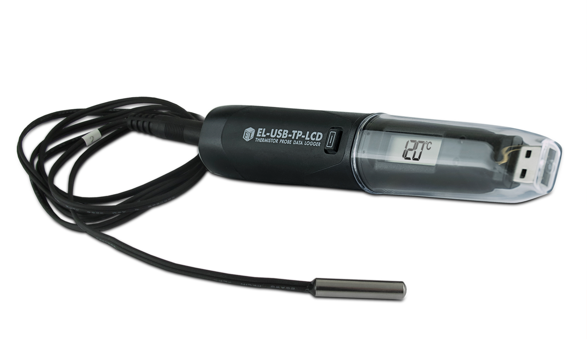 Lascar EL-USB-TP-LCD Temperature Data Logger, 1 Input Channel(s), Battery-Powered