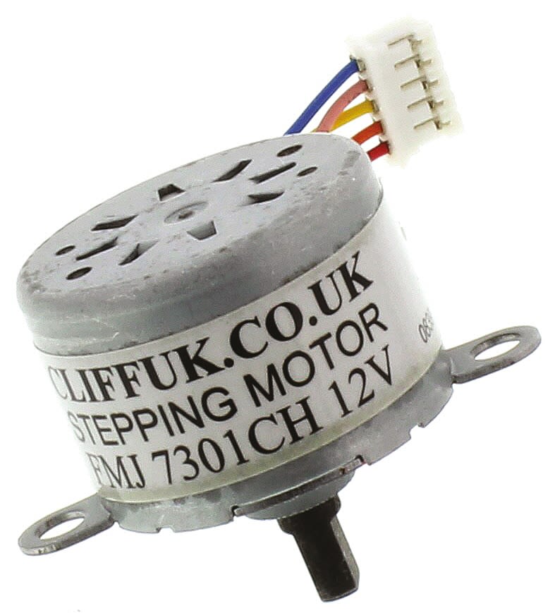 Cliff Electronics Stepper Motor, 12 V, Unipolar, 40mNm Torque, 5.625 °, 11.25 °, 3mm Shaft