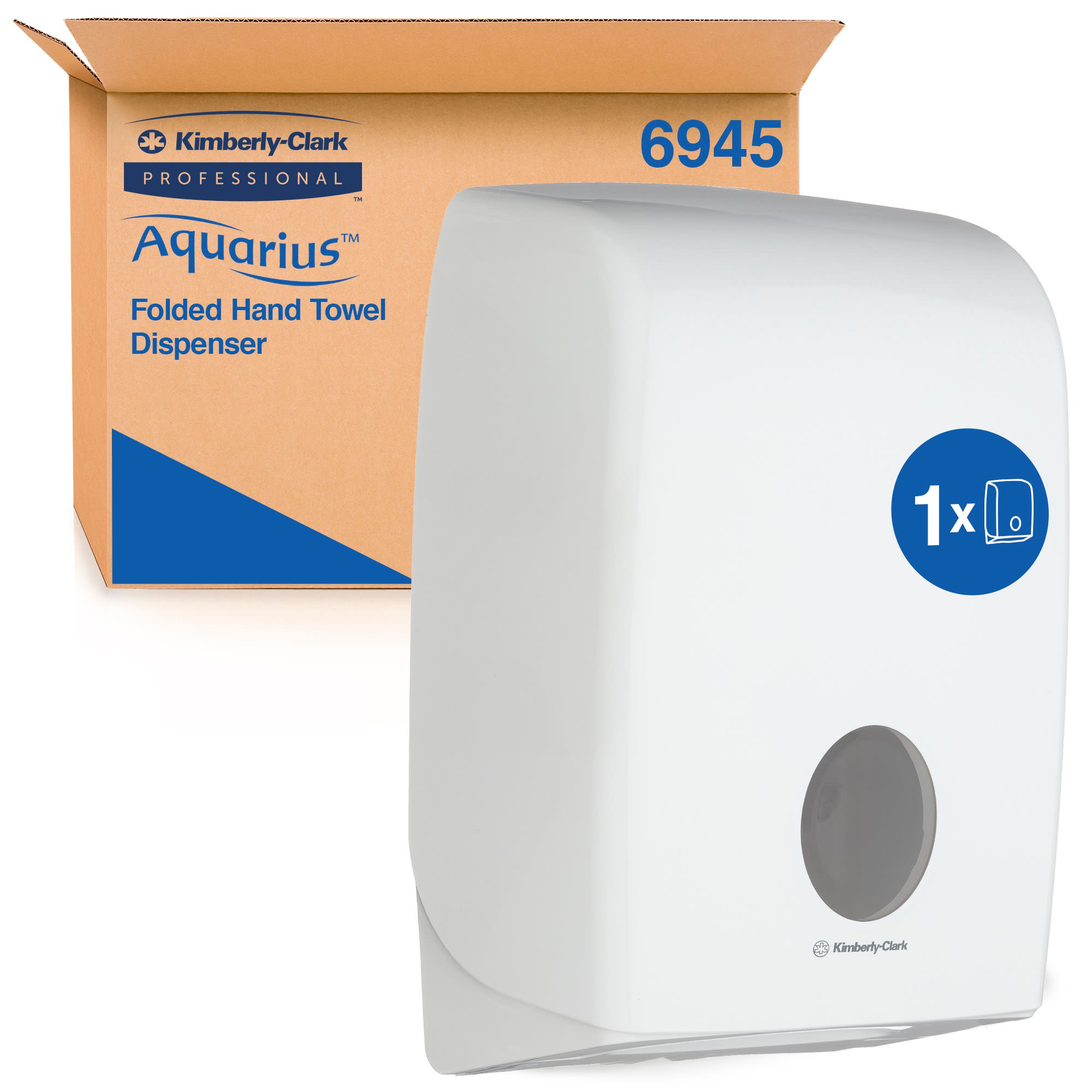 6945 | Kimberly Clark Plastic White Wall Mounting Paper Towel Dispenser