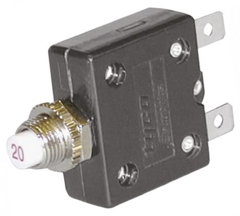 TE Connectivity W54 Single Pole Thermal Circuit Breaker - 250V ac Voltage Rating, 5A Current Rating