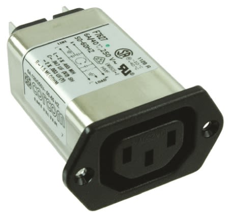 TE Connectivity, EBF 6A 250 V ac, Panel Mount Power Line Filter