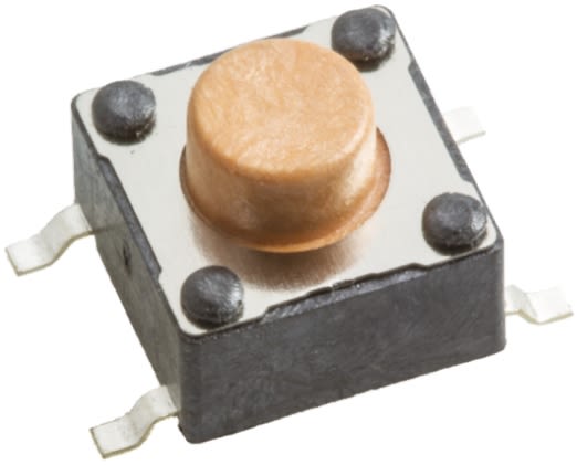 Pink Tactile Switch, Single Pole Single Throw (SPST) 50 mA @ 12 V dc 1.6mm Surface Mount