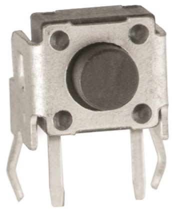 White Tactile Switch, Single Pole Single Throw (SPST) 50 mA @ 12 V dc 0.6mm Through Hole