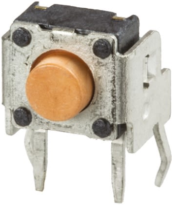 Pink Tactile Switch, Single Pole Single Throw (SPST) 50 mA @ 12 V dc 1.3mm Through Hole