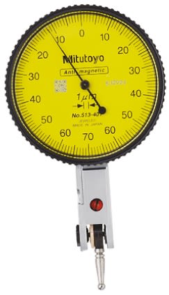 Mitutoyo 513-401-10E Metric DTI Gauge, +0.14mm Max. Measurement, 0.001 mm Resolution, 3 μm Accuracy