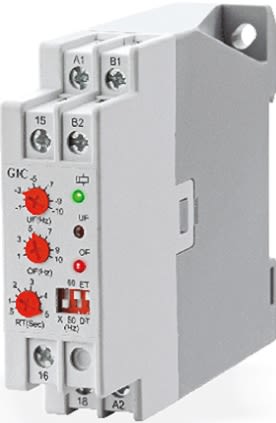 GIC DIN Rail Frequency Monitoring Relay, Maximum of 6A, 5 → 135Hz, 1 Phase, SPDT
