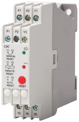 GIC DIN Rail Thermistor Monitoring Relay, Maximum of 6A, 220 → 440V ac, 3 Phase, DPDT