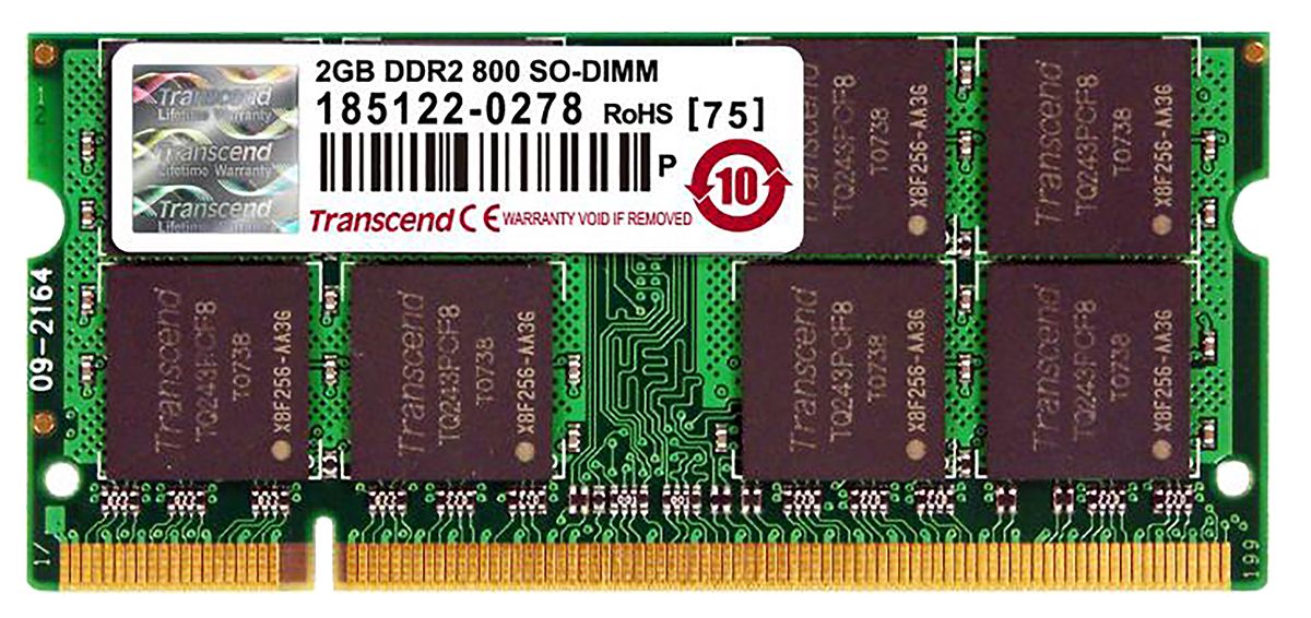 Transcend 2 GB DDR2 Laptop RAM, 800MHz, SODIMM, 1.8V