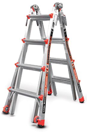 RS PRO Leiter 4-Stufen Aluminium bis 2.13m, Traglast 150kg, 14kg
