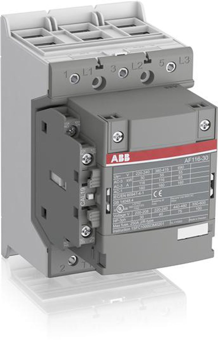 ABB AF140 AF Contactor, 230 V ac Coil, 3 Pole, 200 A, 75 kW, 3NO