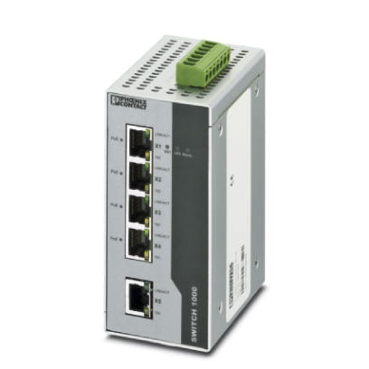 Phoenix Contact DIN Rail Mount Ethernet Switch, 5 RJ45 port, 24V dc, 100Mbit/s Transmission Speed