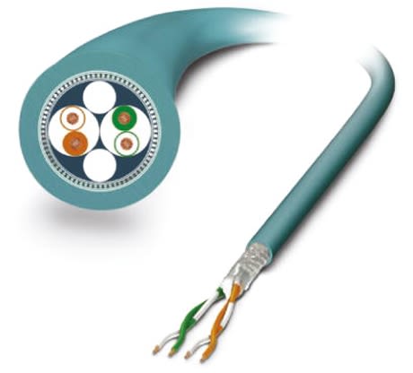 Phoenix Contact Cat5 Ethernet Cable, SF/UTP Shield, Blue PUR Sheath, 100m