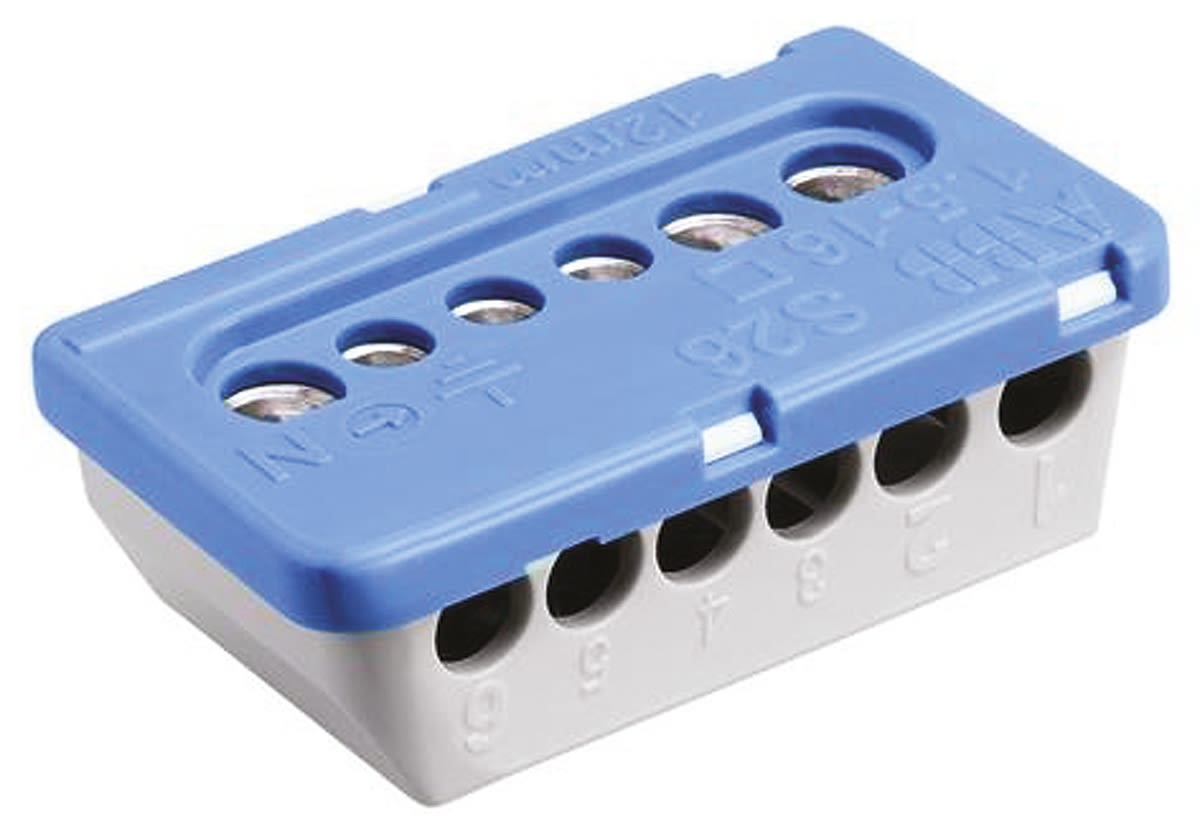 1SPE007715F0731 Entrelec 6Way NonFused Terminal Block, 100A, Screw
