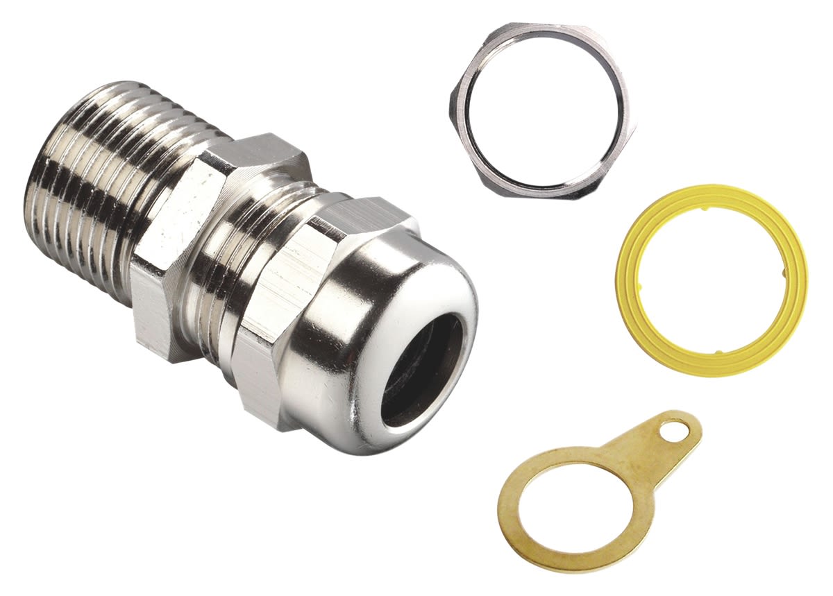 Kopex-EX C2 Series Metallic Brass Cable Gland Kit, M20 Thread, 3mm Min, 12mm Max, IP66, IP68