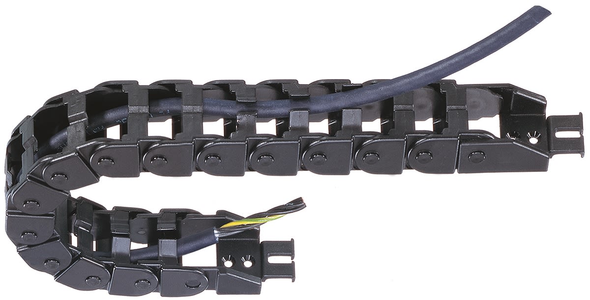 Z08.30.028.0 Igus echain, Z08 Black Cable Chain Flexible Slot, W38