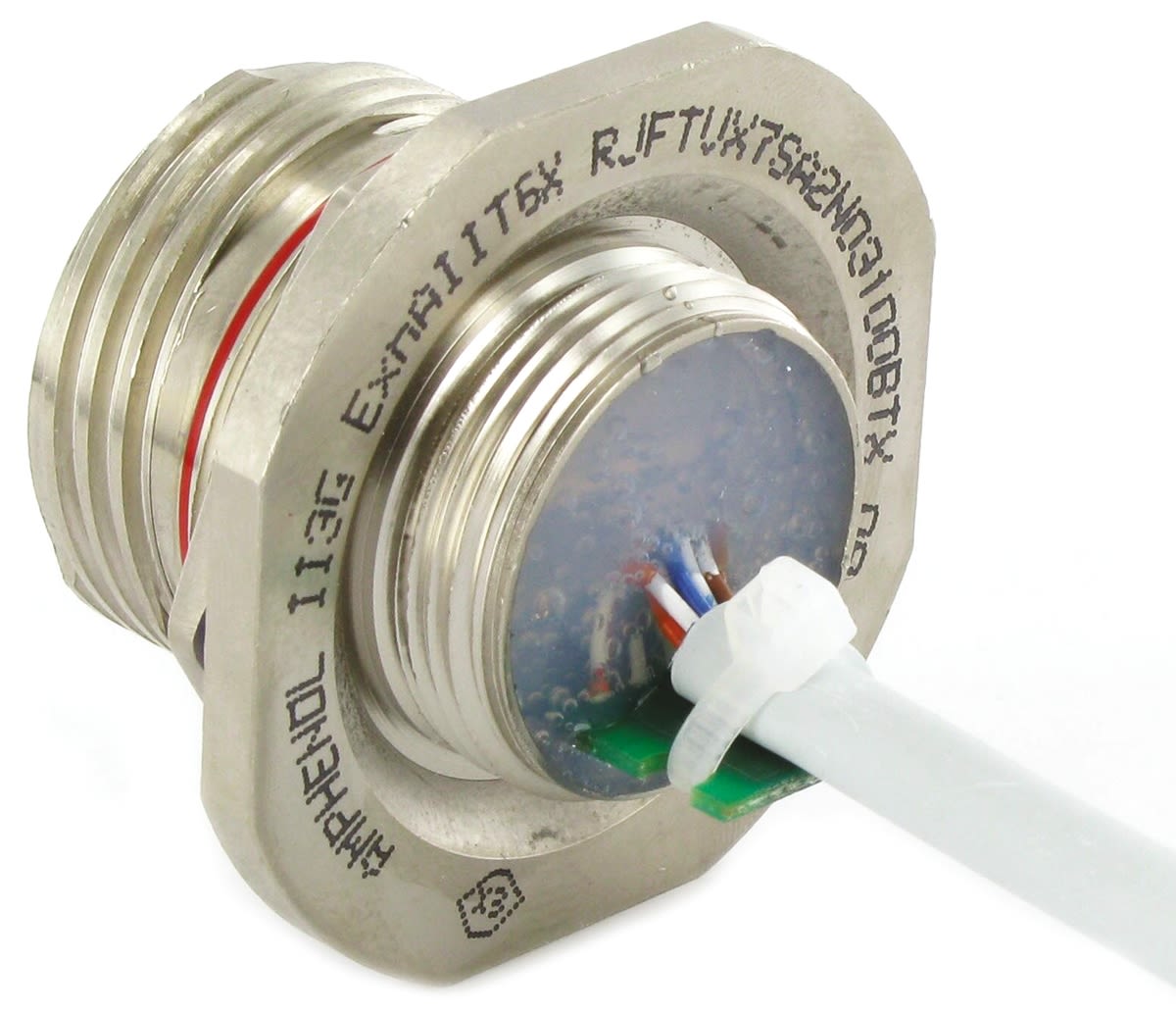 Cavo Ethernet Cat5e (F/UTP) Amphenol Socapex, guaina in Poliestere col. Grigio, L. 300mm, Con terminazione