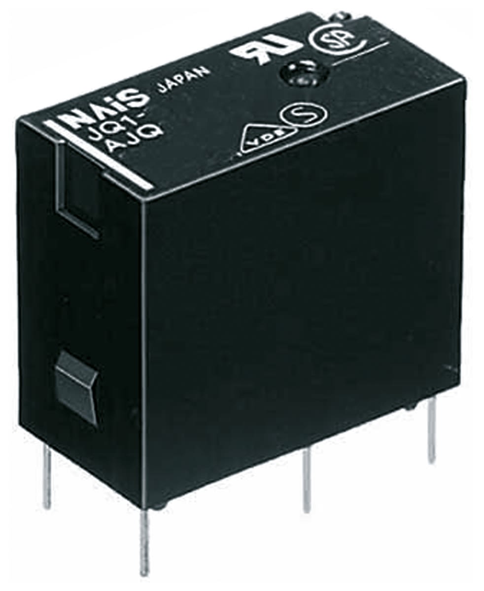 JQ1P24VF Panasonic PCB Mount NonLatching Relay, 24V dc Coil, 1A
