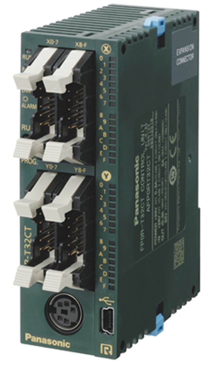 Panasonic AFPOR Series PLC CPU - 16 Inputs, 16 Outputs, NPN, For Use With FP0R Series, Ethernet Networking, Computer