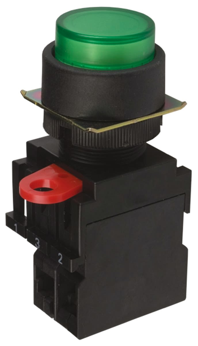 A22TG10M Omron Push Button, Panel Mount, SPSTNO, IP65 RS