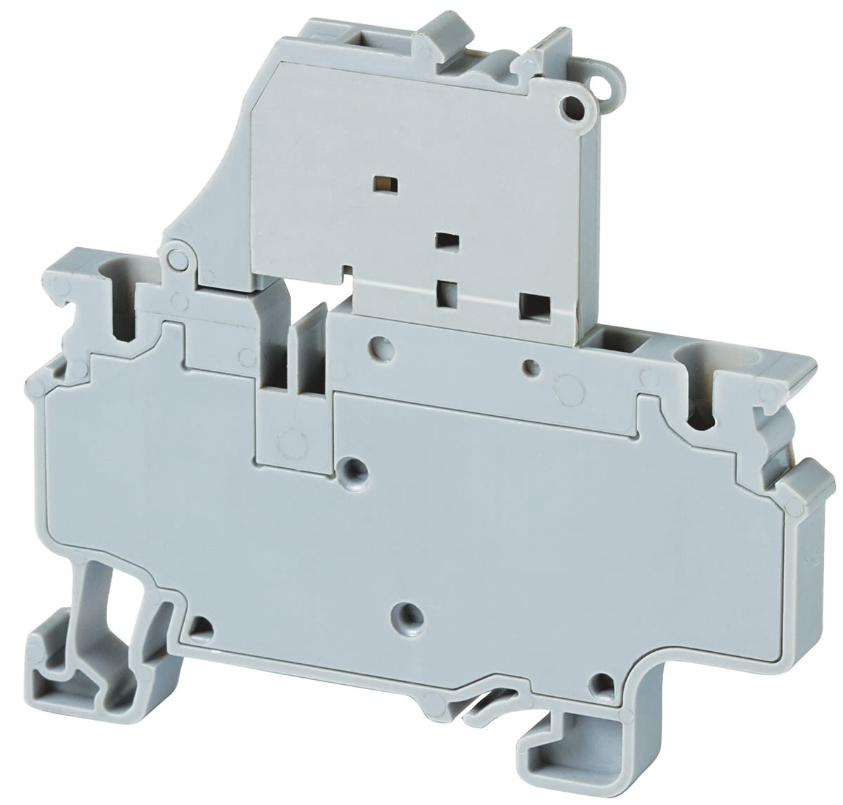 RS PRO Grey Fused DIN Rail Terminal, Single level, 1 kV RS