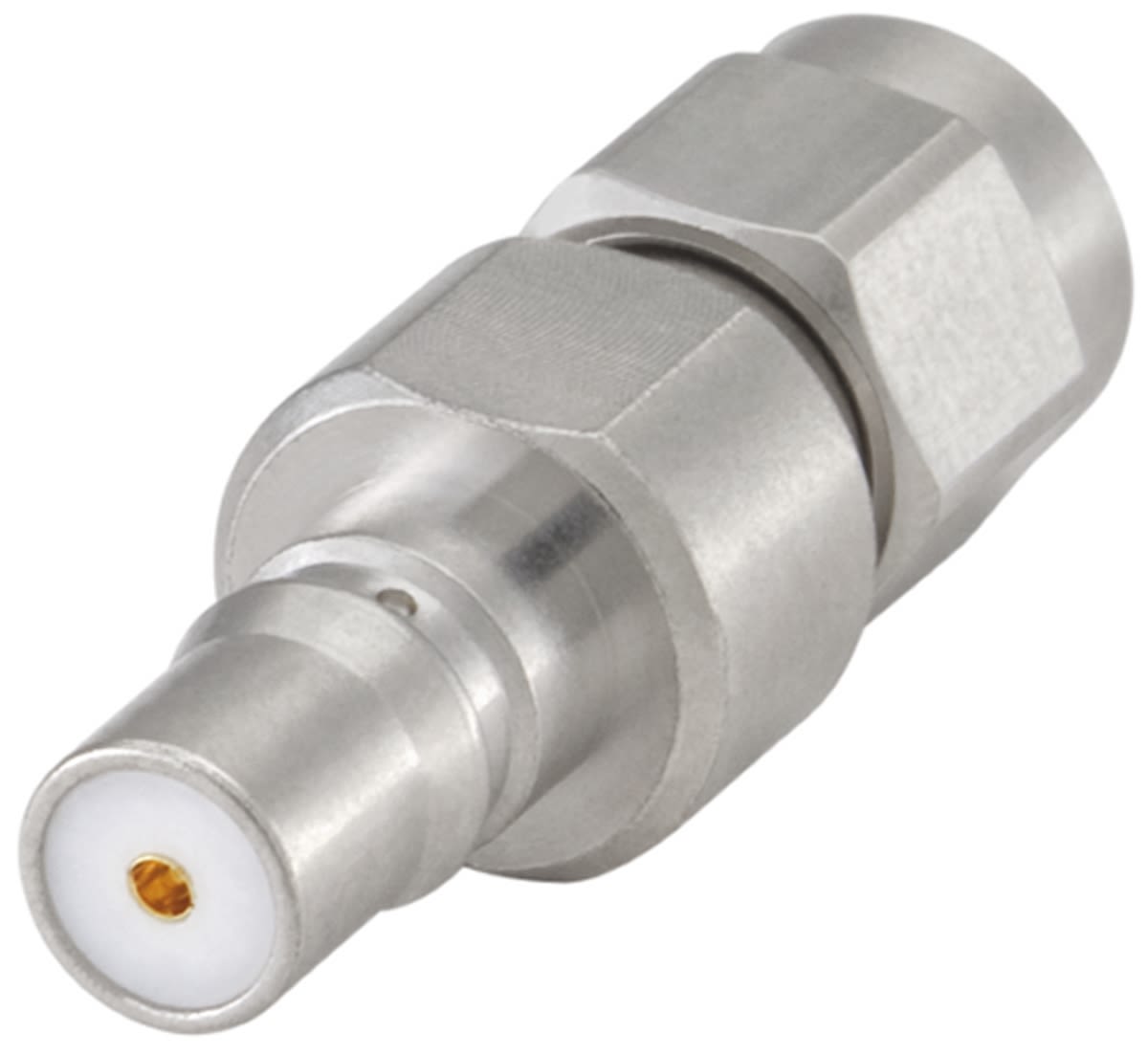 28K132-S00N5 | Straight 50Ω RF Adapter QMA Socket to SMA Plug 18GHz | RS