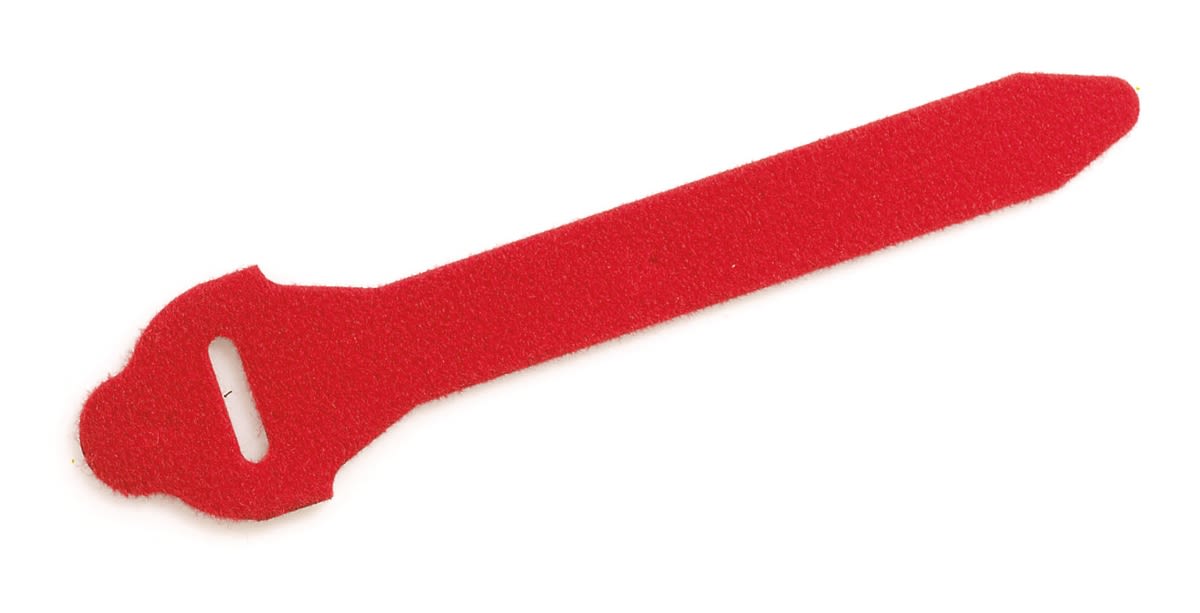 Legrand Cable Tie, Hook and Loop, 150mm x 16 mm, Red, Pk-10